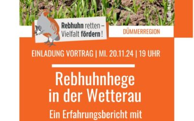 Erfolgreicher Vortrag zur Rebhuhnhege in der Wetterau